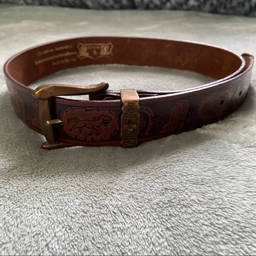 Ray-Ban Leather Belt - Made in Italy VINTAGE - Picture 2 of 9